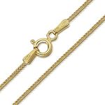 Amberta 18K Gold Plated on 925 Sterling Silver 1.3 mm Curb Chain Necklace Length 28" inch / 70 cm (28)