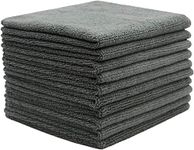 FYIEN Microfiber Dish Cloths Super Absorbent Kitchen Wash Cloth Dish Rags for Washing Dishes Fast Drying Cleaning Cloths 30cm x 30cm 10Pack Grey
