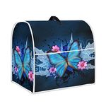 chaqlin Blue Butterfly Stand Mixer Cover,Kitchen Mixer Cover with Pocket for Stand Mixer,Food Mixer Cover Kitchen Blender Cover Toaster Blender Covers Kitchen Small Appliance Dust Cover