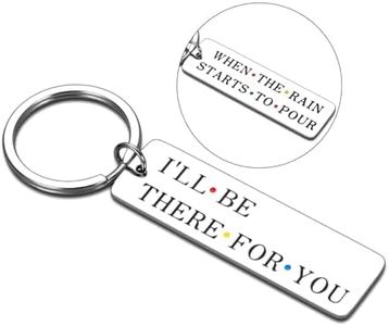 ACCOLIAMBER Best Friend Keychain Gifts for Women Men Friends Merchandise I'll Be There for You Keychain for Bff Friendship Gifts Birthday Graduation Christmas Jewelry Double-sided Keyring, Silver