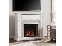 Modern White Complete Electric Smart Media Fireplace