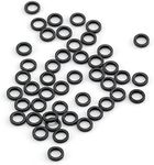 Dr.Fish 50 Pack Fly Fishing Tippet Rings Stainless Steel Solid Lightweight Low Profile 2.5mm Freshwater Trout Salmon Crappie Bluegill Steelhead