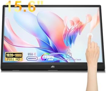 15.6 Inch Touchscreen Portable Monitor FHD IPS 1080P Laptop Monitor USB C HDMI Port HDR External Monitor Built-in Speakers and Stands Travel Monitor for Laptop/PC/Mac/XboxPS4/5/Switch/Phone