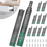 VVENACE 10 Pairs Soft Close Drawer Slides 12 14 16 18 20 22 inch Full Extension Ball Bearing Side Mount Drawer Rails Runners Glides 100lb Load Capacity Dresser Cabinet Kitchen Slow Self Close, Black