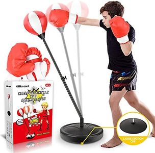 Officygnet Punching Bag for Kids Ages 5, 6, 7, 8, 9, 10, 12 Years Old Boys, Height Adjustable Kids Boxing Bag Set Toy with Boxing Gloves, Ideal Christmas Birthday Easter Gifts