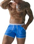 SEAUR - Mens Swimming Briefs Funny Swimwear Mini Trunks Bikini Swimsuit Bathing Suit Underwear for Summer Surf, Blue 2, XL