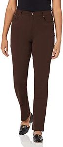 Gloria Vanderbilt Women's Classic Tapered Amanda Jeans, Coffee Roast, 16 Long
