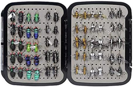 Fly Fishing Flies Collection 69/38 Realistic Flies Dry Wet Nymph Streamers Fly Assortment with Fly Box Flyfishing Lures Kits for Trout Bass Pike Salmon Flys (Ultimate Realistic FlySelection 60 Pcs)……