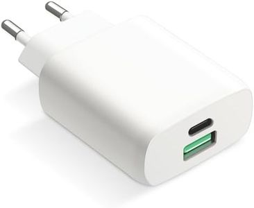 envircell USB C Rapide Chargeur GaN, 30W 2-Ports USBC USBA Prise Mural Type C Secteur Adaptateur Alimentation pour iPhone 15/15 Pro/15 Pro Max/15 Plus/14/13/12/11/SE/X/XS/XR Samsung etc