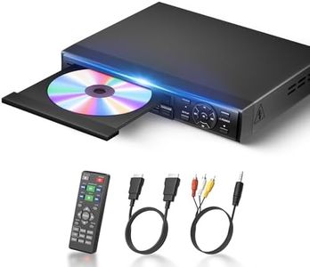 DVD Player, 1080P All Region Free DVD Players for TV with HDMI/RCA Output