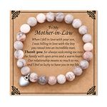 Shonyin Mother in Law Mothers Day Gifts Bracelet Mother In Law Gifts from Daughter-in-Law, Mother of the Groom Gifts Daughter-in-Law Gifts for Mother-in-Law Pink Beads Bracelet Jewelry