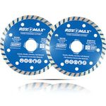 RDXMAX ® 115mm Diamond Cutting Discs for Angle Grinder-Super Thin Fast,Clean Cut on Porcelain,Granite,Marble,Concrete,Tiles,Stones,Bricks & Ceramics-4.5" Wheel -Size 115 x2.2 x22.23mm- (2 Pack)