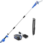 WILD BADGER POWER Pole Saw Cordless 40V 8'' Electric 2.0Ah with Detachable Pole, 2Ah Battery and Charger included