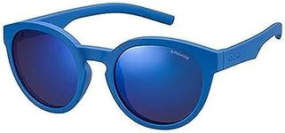 Polaroid Kids' PLD 8019/S Sunglasses, Bluette/Greyblmirror Pz, 45