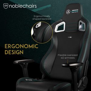 Noblechairs Epic Gaming Chair – Ergonomic, Adjustable, Black