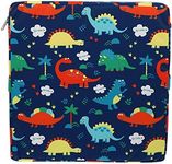 jojofuny Dinosaur Booster Cushion Kids Dining Chair Heightening Cushion Dismountable Adjustable Washable Mountable Adjustable Chair Seat Pads for Toddler Child Blue 31. 5X31. 5CM