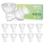 VIIIVA GU10 Led Bulbs Cool White-12 Packs,7W 6000K Spotlight Light Bulb, (50W Equivalent) Energy Saving, CRI>80, 510LM, 38° Beam Angle, Non-Flicker, Non-Dimmable, for Home Lighting