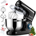 KUCCU Stand Mixer, 660W, 6-Speed Tilt-Head Food Dough Mixer, Kitchen Electric Mixer with Stainless Steel Bowl,Dough Hook,Whisk, Beater, Egg white separator (6.5-QT, Black)…