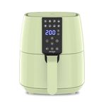 Milton Rapid New Launch 4.2L Air Fryer ! 1450W | 360° High Speed Air Circulation for Fry, Grill, Roast & Bake ! Digital Timer & Temperature Control ! 360° High Speed Air Circulation ! (Green, 4.2 L)