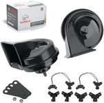 Car Horn Compatible with Ford,12V Waterproof Snail Horn 110-125db High/Low Tone(With Three pairs of Horn Plug)