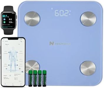 Fitdays Scale for Body Weight, Digital Bathroom Scale with Backlit LED Display, Highly Accurate & Measures Weight up to 400 lb/180kg, FG2317WB-BLUE