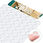 MEDICINEKING Cabinet Door Bumpers 100PCS Drawer Bumpers Pads, Felt Pads for Cabinet Doors Self Adhesive Sound Dampening, Clear Rubber Dots for Cupboard, Drawer, 1/2” Diameter