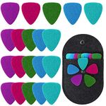 20Pcs Ukulele Felt Picks Guitar Picks Compatible with Ukulele Classical Guitar Nylon String Bass, Multicolor