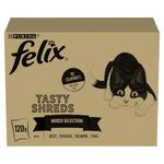 Felix Tasty Shreds Adult Wet Cat Food Mixed Selection in Gravy 120x80g