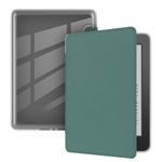 Case for 6" Kindle Paperwhite (10th Generation-2018 Release), Ultra Clear Soft Flexible Transparent TPU Back Cover with Auto Sleep/Wake for Kindle Paperwhite (Model NO. PQ94WIF), Dark Green