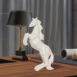 GW Creations Horse Statue Showpiece for Home Decor | Home Decorative Items | Decorative Item for Gifts | Showpiece Home Decoration - Polyresin Cream