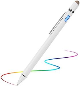 Evach Active Stylus Digital Pen with 1.5mm Ultra Fine Tip Compatible for iPad iPhone Samsung Tablets, Work at iOS and Android Capacitive Touchscreen,Good for Drawing and Writing on IPAD, White.