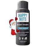 HAPPY NUTS Sea Man Body and Nut Wash - Moisturizing Men's Shower Gel, Bodywash with Deep Cleanse for Sensitive Skin - Men's Body Soap (Sea Man)