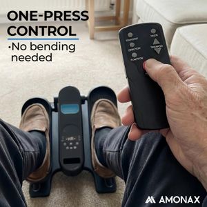 Amonax Electric Pedal Exerciser – Under Desk Elliptical Bike for Home Cardio, Mini Cycle Trainer for Elderly