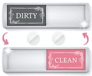 Stylish Dishwasher Magnet Clean Dirty Sign - 2" by 7" - Ideal Clean Dirty Magnet for Dishwasher and Kitchen Organization - Lovely Kitchen Gadgets/Accessories - Nice Office, Farmhouse, Home Décor