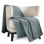 Lewis's Luxury Super Soft Waffle Fleece Blanket (270gsm) Fleece Throw, Throw Blanket - 3 Sizes & 5 Colours (125x150cm, Charcoal)