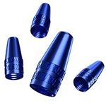 EKIND 4 Pcs Aluminum Alloy Valve Caps Compatible for Presta Valve Bicycle - French Style Bike Dust Caps Tire (Blue)