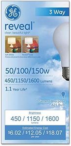 Three-Way Incandescent Globe Bulb, 50/100/150 Watts