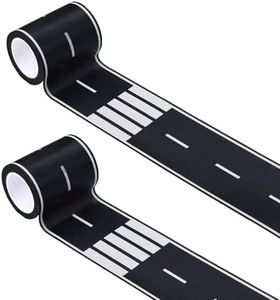 HMPBEFU 2 Pack 65.6ft Black Roadway Track Tape