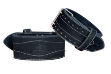 Alminaal 10 MM Leather Gym Belt for Men Workout Weight Lifting Belts Adjustable Lever Belt for Exercise Deadlift Belt for Back Support Comfortable & Durable Powerlifting Belt (Small, Black)