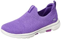 Skechers Womens Go Walk 5 - Trendy Lav Walking Sneaker Shoe - 4 UK (15952), Lavender