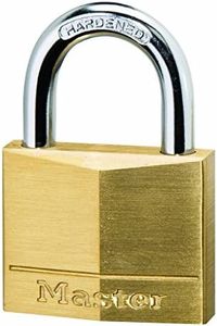 Master Lock 140EURSIX Lot de 6 Cadenas à Clé en Laiton, Doré, 6 x 4 x 1,3 cm