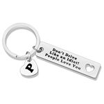 Jielahua Drive Safe Key chain Gifts for Leader I Love You Gifts for Trucker Boyfriend Alphabet Key chain Gifts for Daughter New Driver Gift Funny Christmas Birthday Gifts for Teens Girls Boys