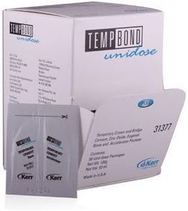 Kerr 31377 Temp-Bond Temporary Dental Cement, Contains 50 Unidose Packets, 120 g Total, 1 Mixing Pad