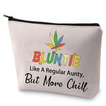 BLUPARK Funny Aunt Makeup Bag Auntie Gift Bluntie Like A Regular Aunty Cosmetic Bag Gift For Auntie, Bluntie, Retro