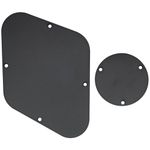 Musiclily Pro LP Control BackPlate and Switch Plate Cavity Cover for China Made Epiphone Les Paul Standard,1Ply Black