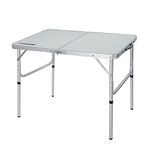 REDCAMP Aluminum Camping Table 3 Foot, Portable Folding Table Adjustable Height Lightweight for Picnic Beach Outdoor Indoor, White 36 x 24 inch