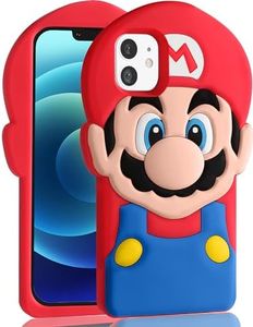 oqpa for iPhone 11 Case Cute Cartoon 3D Character Design Cases for Boys Girls Women Teens Kawaii Unique Fun Cool Funny Silicone Soft Shockproof Cover for Apple i Phone 11 6.1", Maro