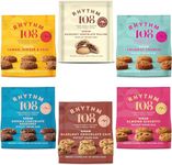 Rhythm 108 Organic Vegan Gluten & Dairy Free Tea Biscuits Share Bag Mixed Case of 6 x 135g