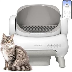 Neakasa M1 Plus Lite Self-Cleaning Cat Litter Tray, Open Top Automatic Litter Box with Large Capacity & App Control, Odour-Free Design for Busy Owners & Multi-Cat Homes, Ideal for Travel