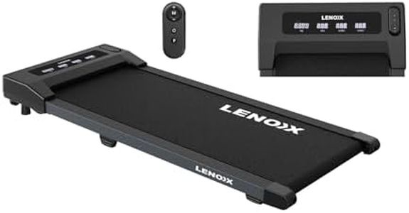 Lenoxx Electric Walking Pad Treadmill 1.25M Long Walking pad – Compact, LED Digital Screen and Remote, Quiet, Portable, Slim Design, Fitness Equipment for Home and Office Workouts, Black